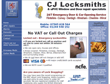 Tablet Screenshot of cjlocksmiths.co.uk